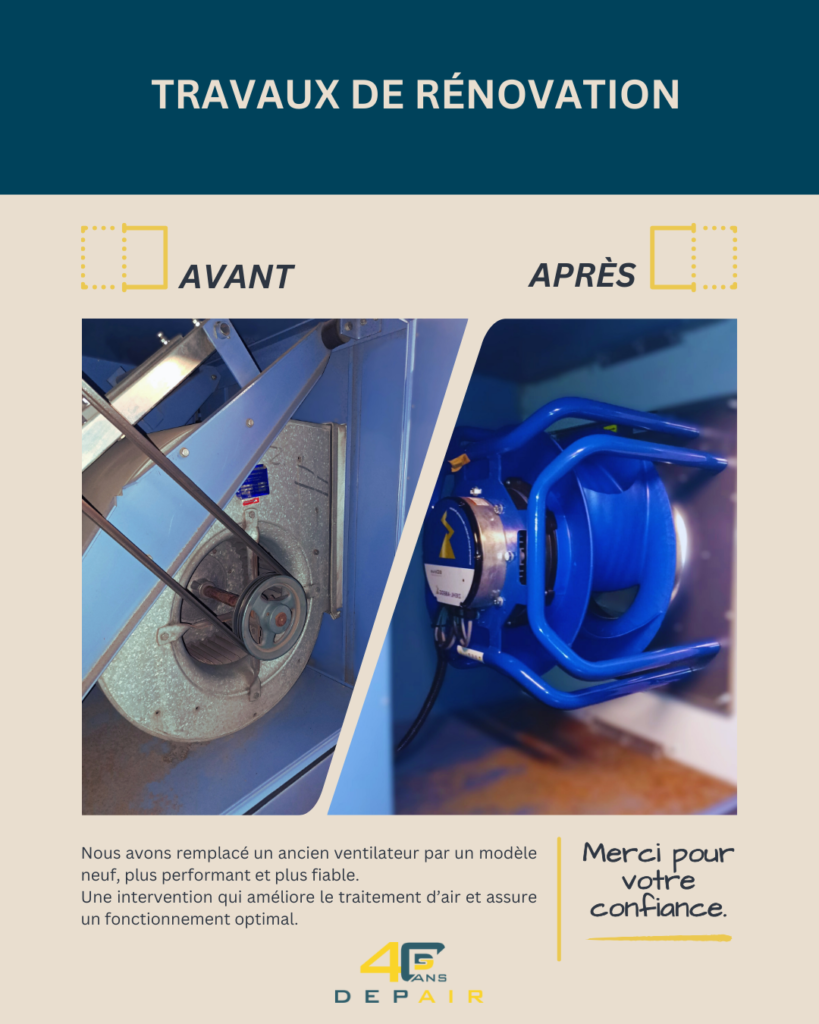 rénovation ventilateur